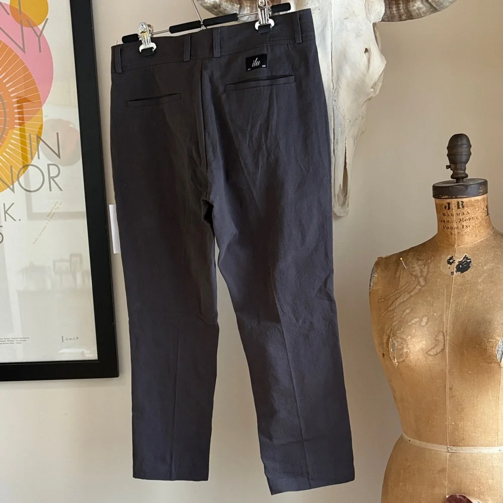 I Love Ugly Linen Slim Kobe Pant- Charcoal Medium - Picture 5 of 5